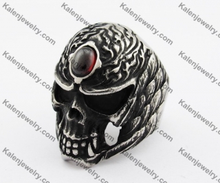 Stainless Steel Skull Ring KJR370273