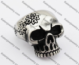 Stainless Steel Skull Ring KJR370310