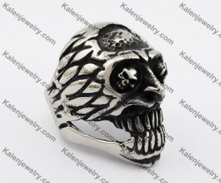 Stainless Steel Skull Ring  KJR370320