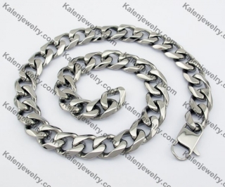 19mm Wide Large Steel Necklace KJN590002