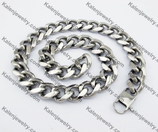 18mm Wide Large Steel Necklace KJN590003