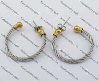 Stainless Steel Wire Earrings KJE450003