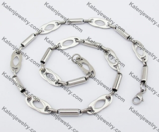 10mm Wide Stainless Steel Necklace KJN380009