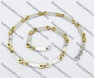 7.5mm Wide Stainless Steel Necklace KJN380010