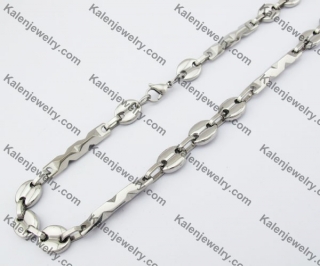 11mm Wide Stainless Steel Necklace KJN380012