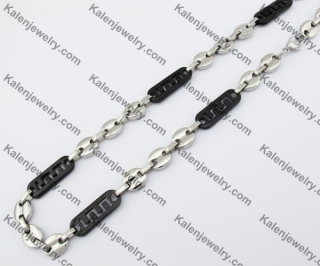 10mm Wide Stainless Steel Necklace KJN380017