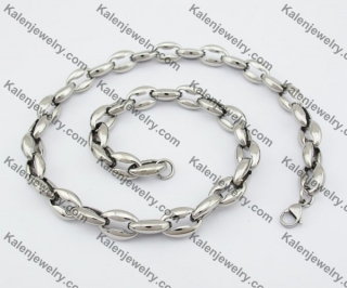 11.5mm Wide Stainless Steel Necklace KJN380030
