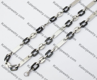 Steel Necklace & Bracelet Jewelry Set KJS380040