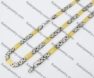 Steel Necklace & Bracelet Jewelry Set KJS380041