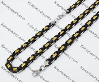 Steel Necklace & Bracelet Jewelry Set KJS380044