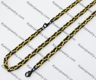 Steel Necklace & Bracelet Jewelry Set KJS380046