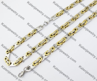 Steel Necklace & Bracelet Jewelry Set KJS380050