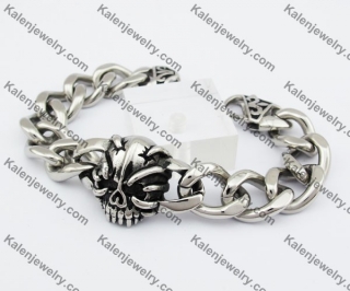 Stainless Steel Skull Bracelet KJB550122