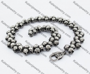 24mm Wide Large Skull Necklace KJN550156
