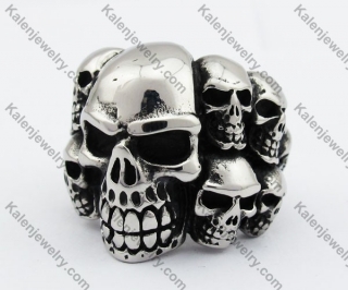 Death Head Biker Ring KJR350184
