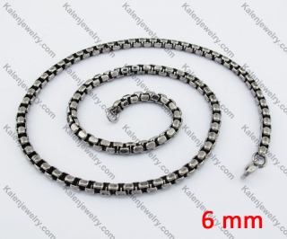 6mm Black Necklace KJN350001