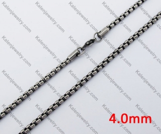 4mm Black Necklace KJN350002
