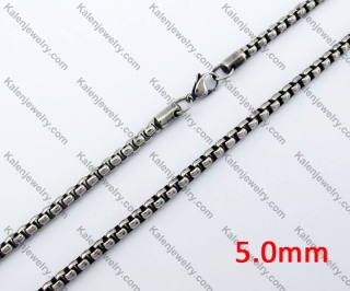 5mm Black Necklace KJN350003