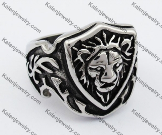 Stainless Steel Lion Ring KJR010263