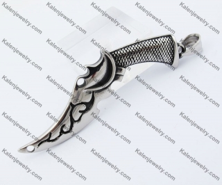Stainless Steel Dagger Pendant KJP000002