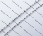 (price for 100 meters chain with 200pcs clasps) 3mm wide steel Round ball chain KJN150304
