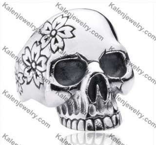 Flower Skull Ring KJR350203