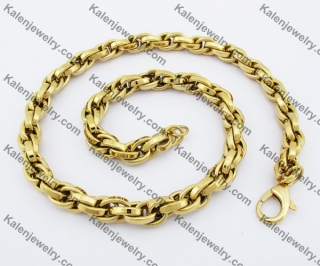 590×11 mm Gold Stainless Steel Necklace KJN550158