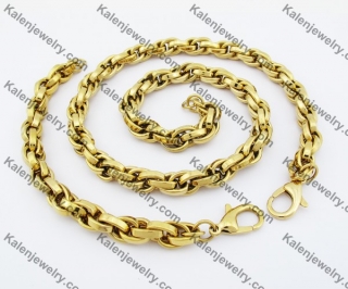 11mm Wide Gold Plating Neckalce & Bracelet Set KJS550158