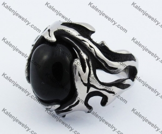 Vintage Black Stone Ring KJR370335