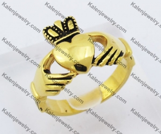 Gold Plating Stainless Steel Ring KJR010302
