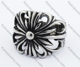 Steel Floral Ring KJR370382