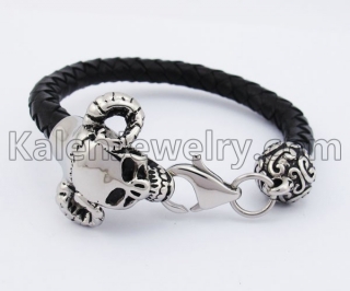 Skull Clasp Leater Bracelet KJB550207