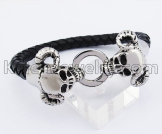 Skull Clasps Leater Bracelet KJB550209