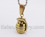 Gold Grenade Pendant KJP140296