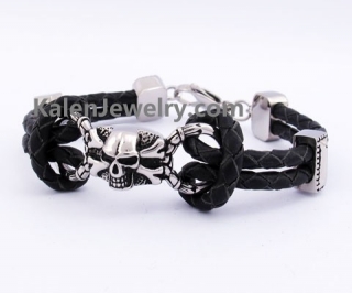 Skull Leather Bracelet KJB550177