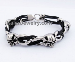 Skull Leather Bracelet KJB550187