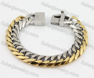 Half Gold Stainless Steel Bracelet KJB200215