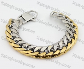 Half Gold Stainless Steel Bracelet KJB200216