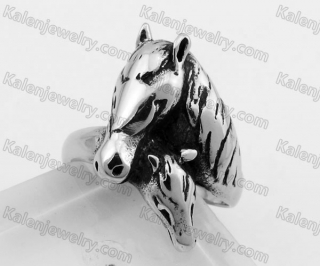 Stainless Steel Horse Ring KJR350267