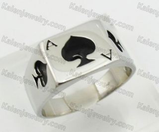 Stainless Steel Spade Ace Ring KJR350268