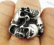 Stainless Steel Skull Ring KJR350276
