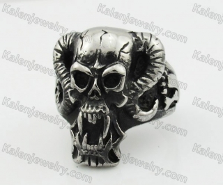 Stainless Steel Skull Ring KJR350277