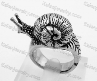 Stainless Steel Snail Ring KJR370545