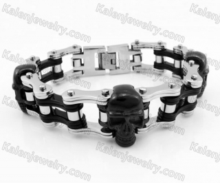 16.4mm Wide 225mm Long Skull Biker Chain Bracelet KJB360020