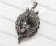 Small Stainless Steel Red Stone Wolf Pendant KJP170618