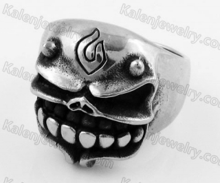 Stainless Steel Skull Ring KJR350316