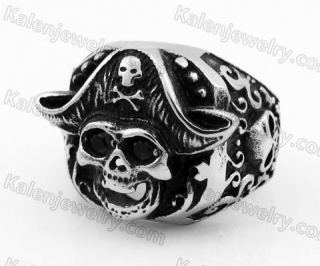 Stainless Steel Skull Ring KJR350317
