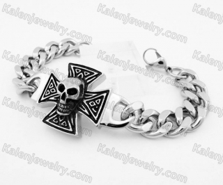 Stainless Steel Skull Bracelet KJB540053