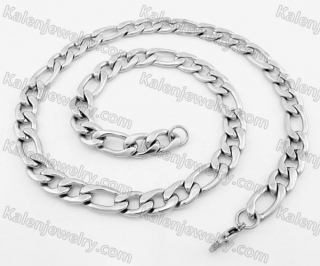 Stainless Steel Figaro Chain KJN540007