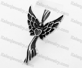 Stainless Steel Butterfly Fairy Pendant KJP570030